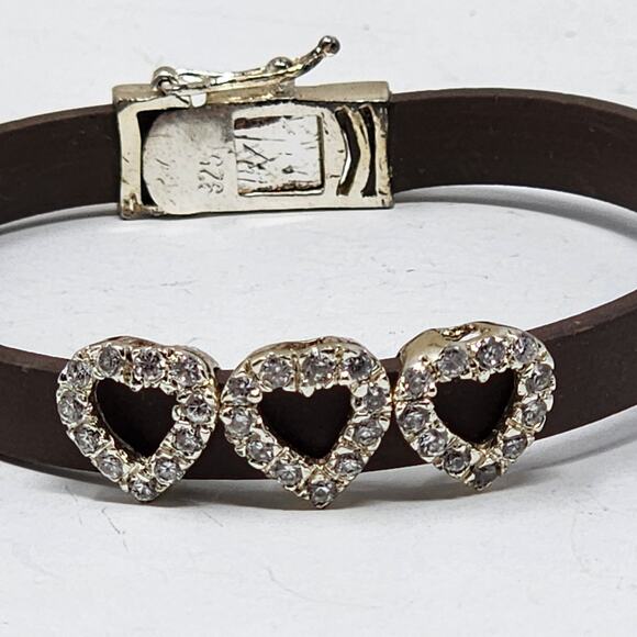 Sterling Silver Heart Charm Bracelet - Picture 2 of 7